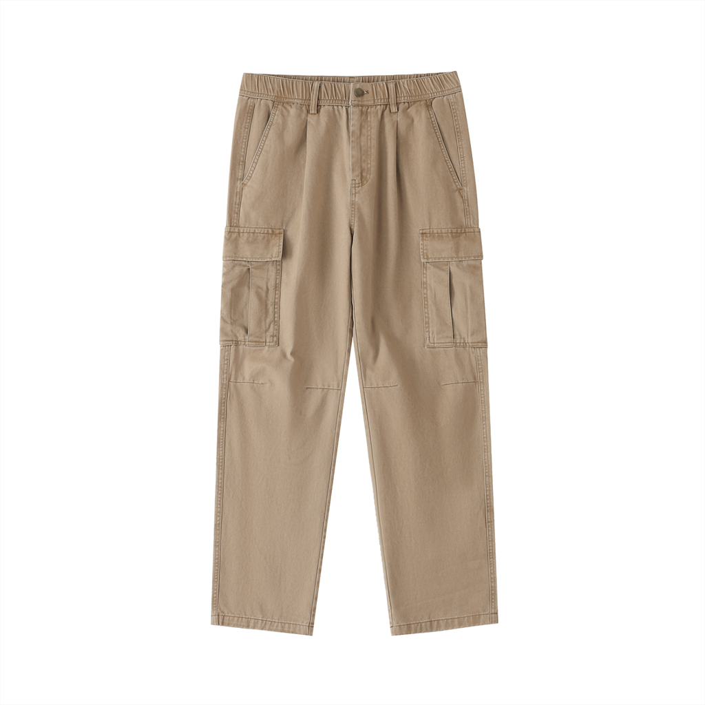 Men’s Cotton Elastic-Waist Cargo Pants