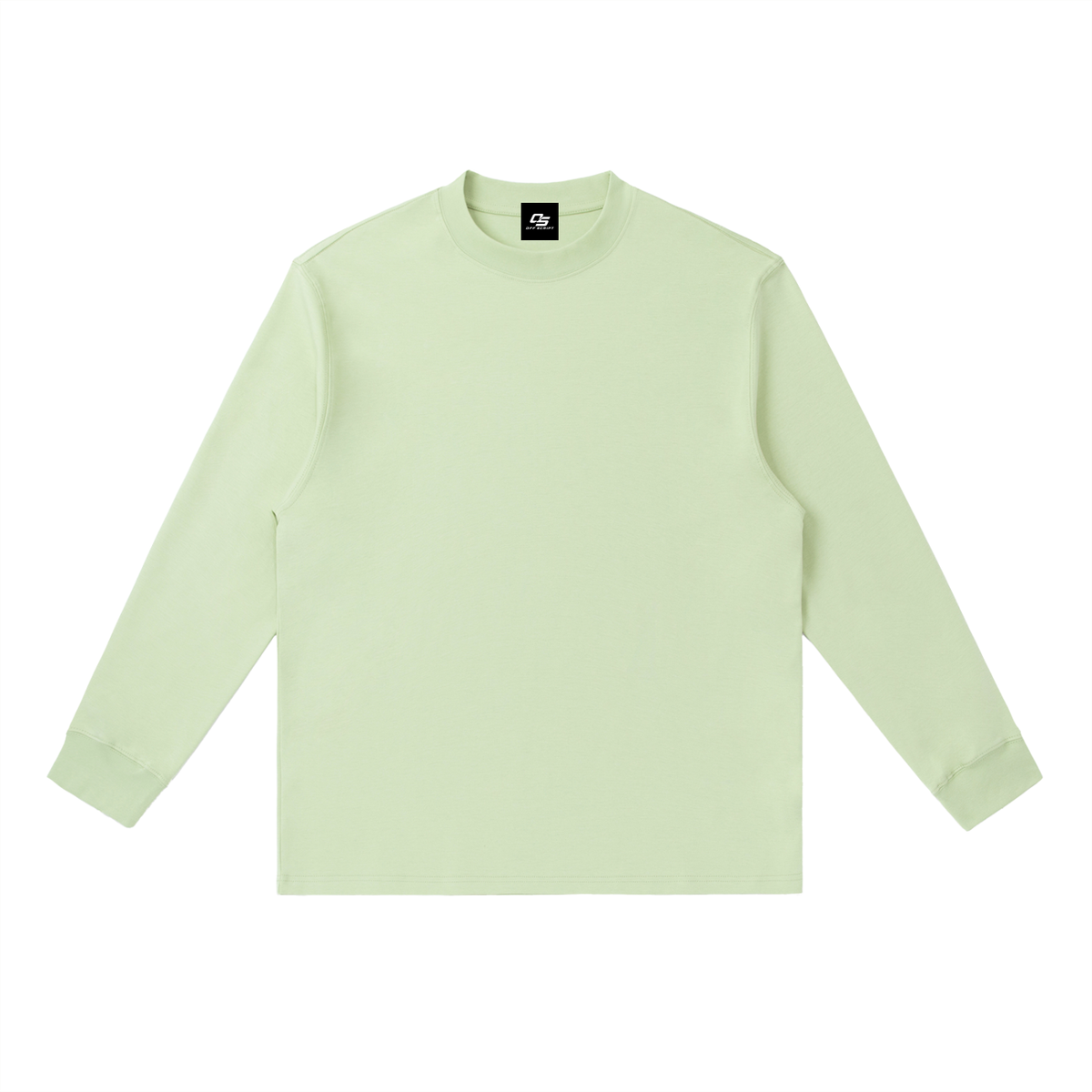 Bean Green Essential Crewneck Long-Sleeve T-Shirt front product view