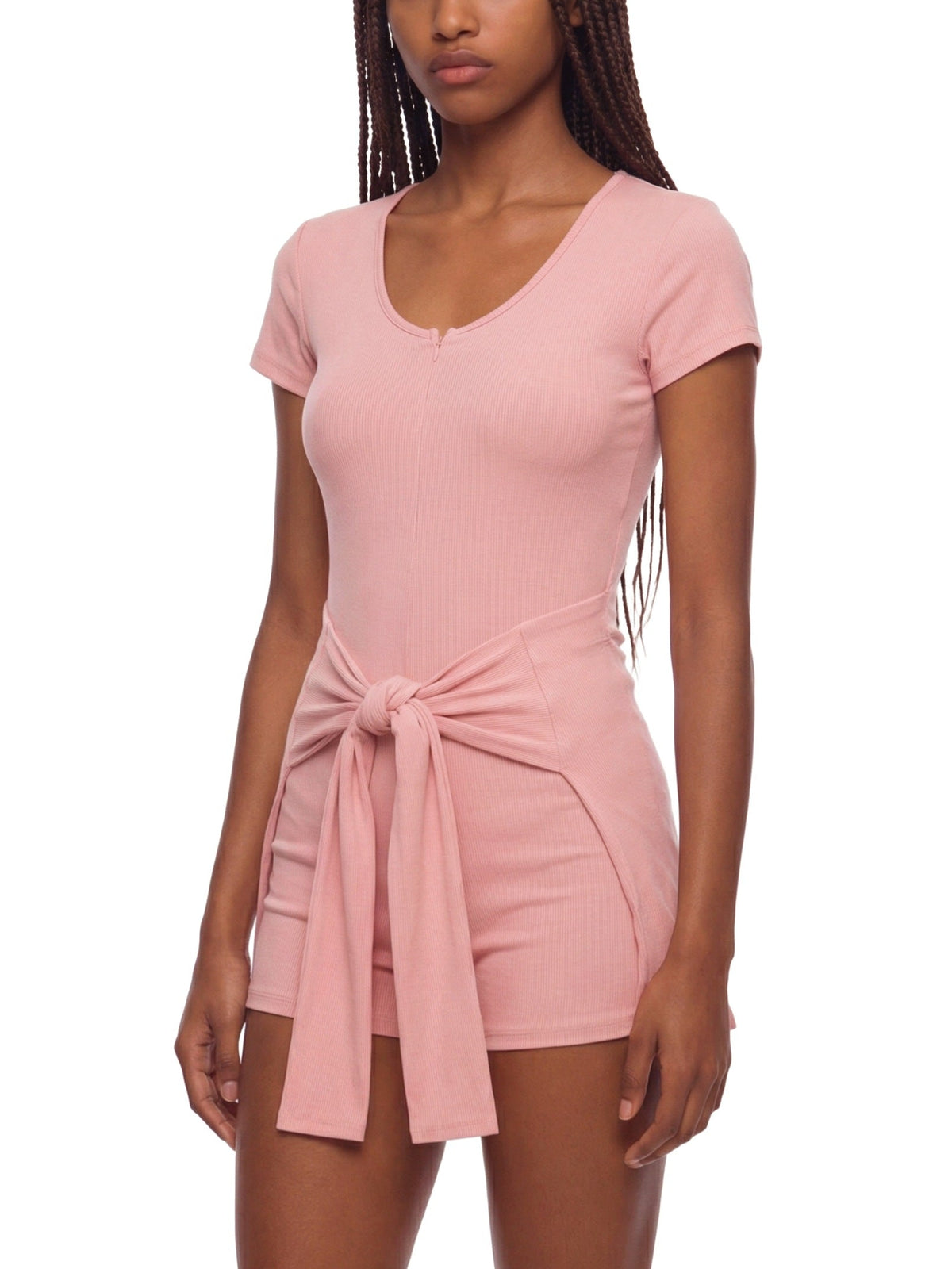 Women's Dual-Function Cape Tie-Waist Romper