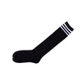 Womens Striped Black White Cotton Knee High Socks