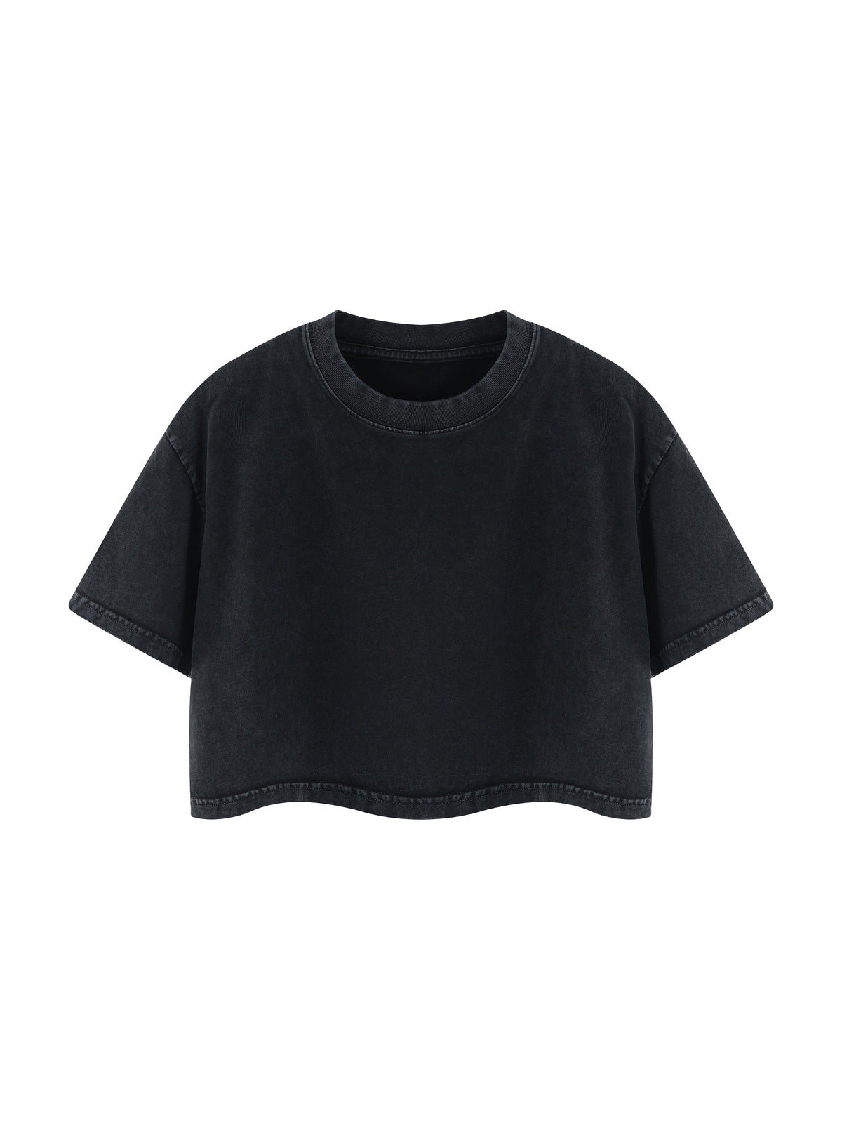 Women's Mineral Wash Cotton Crop T-Shirt