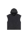 Snow Washed Boxy Hooded Tank Top