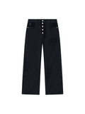 Men's Vintage Wash Wide Leg Denim Jeans