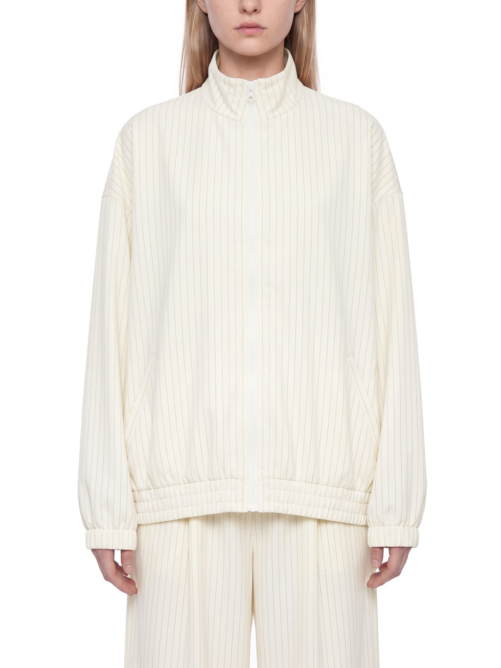 Unisex Striped Full-Zip Track Jacket