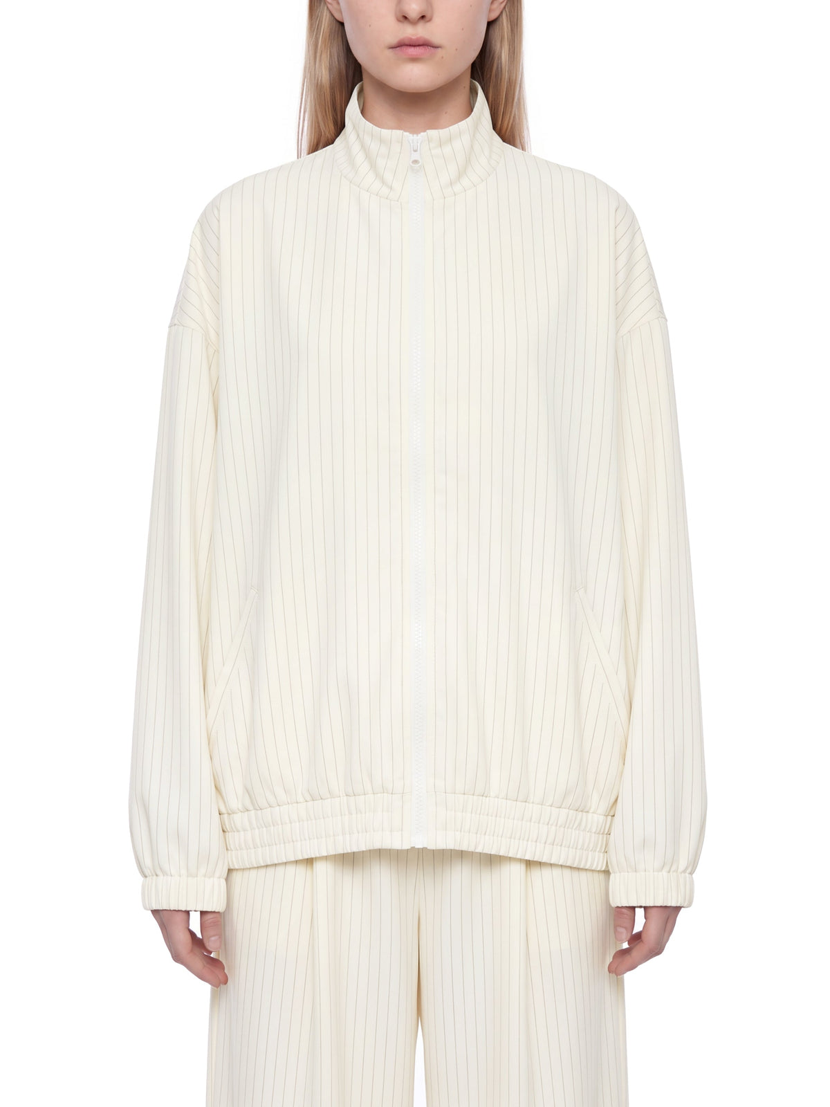Unisex Striped Full-Zip Track Jacket