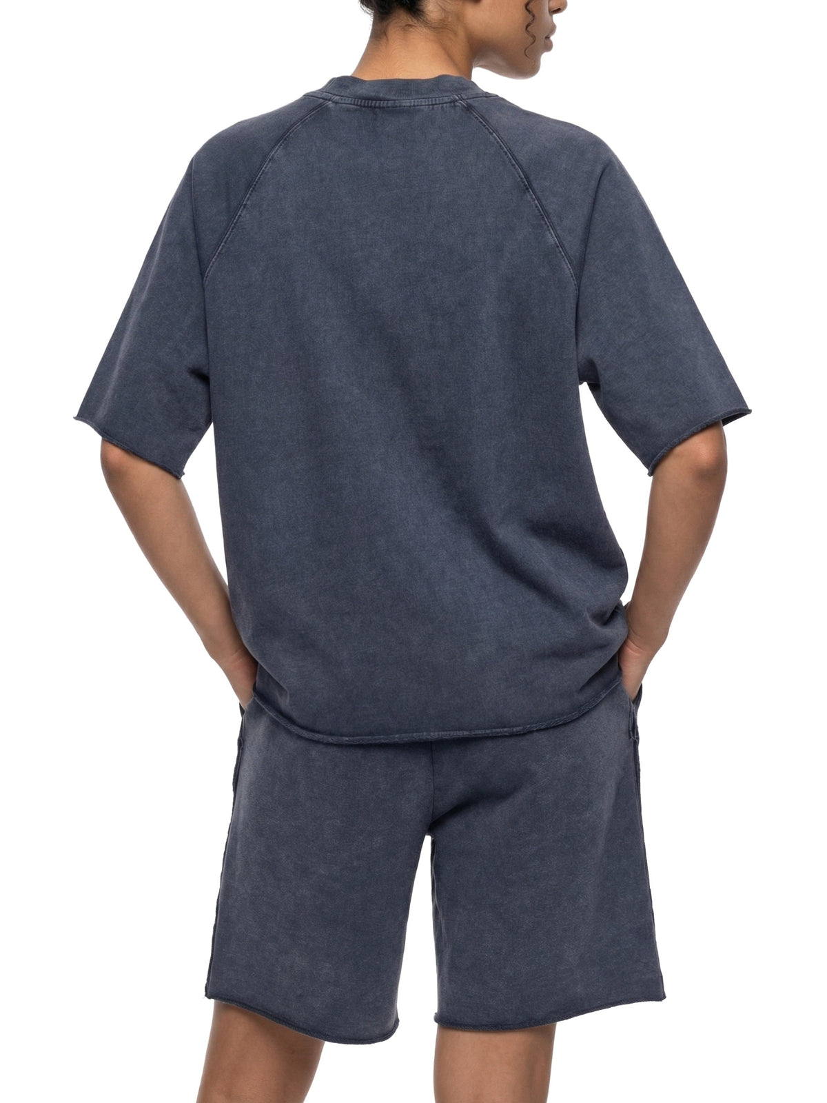Unisex Mineral Wash Raw Edge T-Shirt