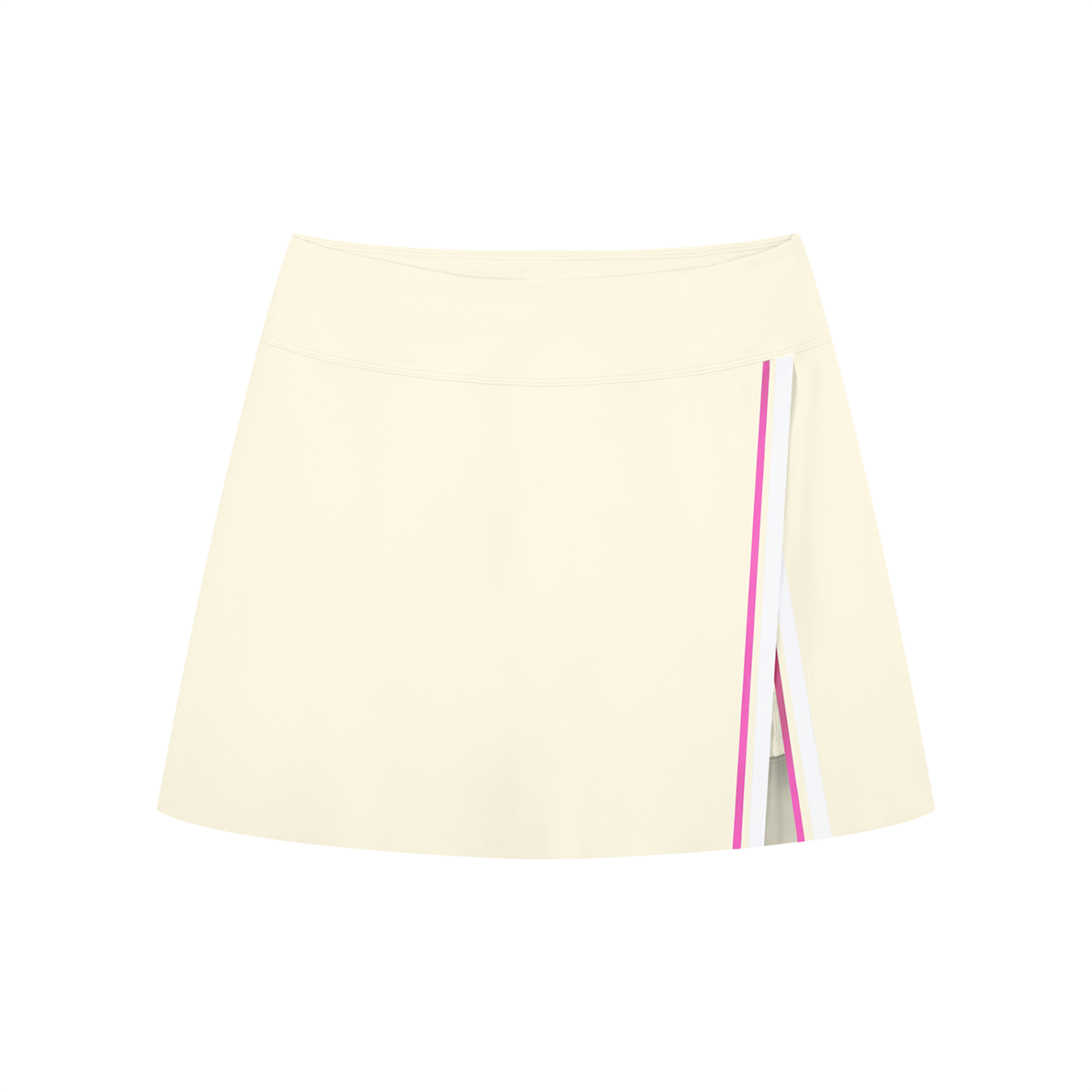 Women's A-Line Contrast Panel Slit Skirt