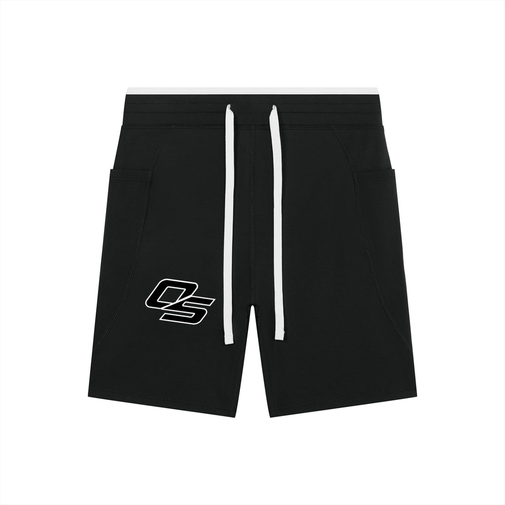 Off Script Women’s High-Rise Contrast-Trim Yoga Shorts