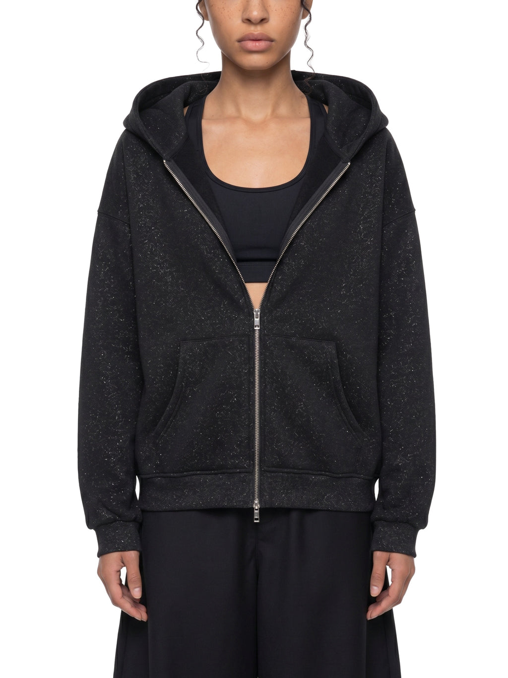 Unisex Sparkles Full Zip Boxy Hoodie