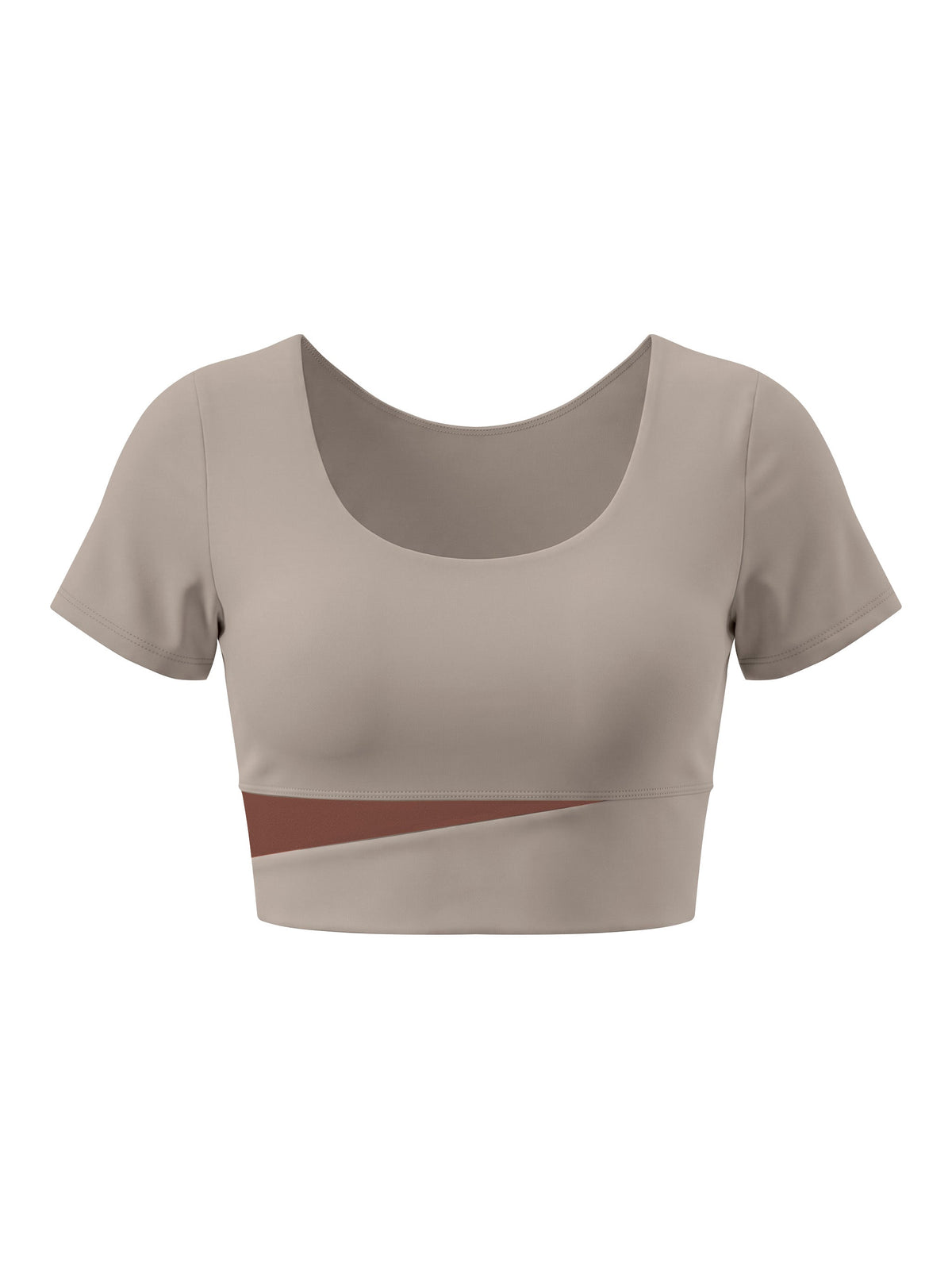 Women's Panelled Crop Yoga T-Shirt