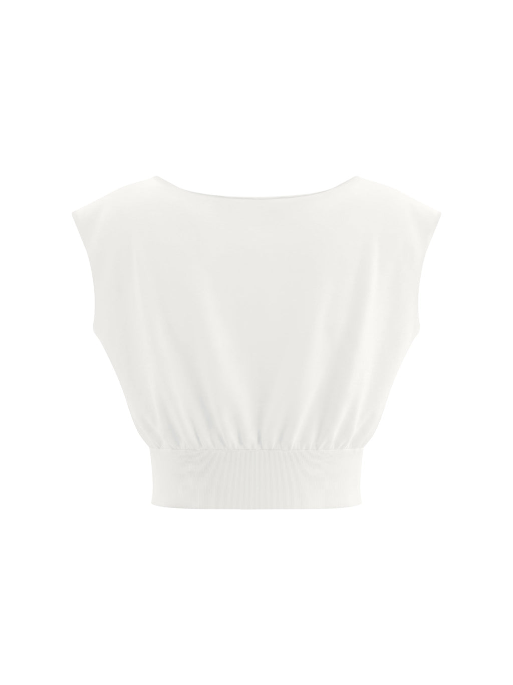 Women’s Boatneck Raw Edge Crop T-Shirt