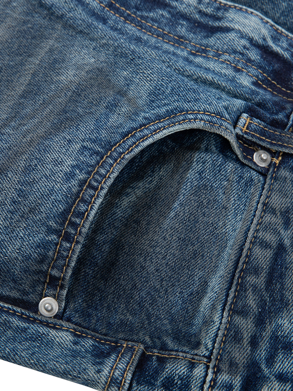 Vintage Wash Baggy Denim Jeans
