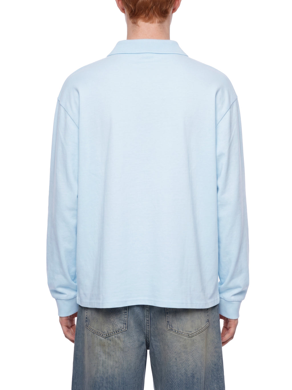 Unisex Loose Long Sleeve Polo Shirt
