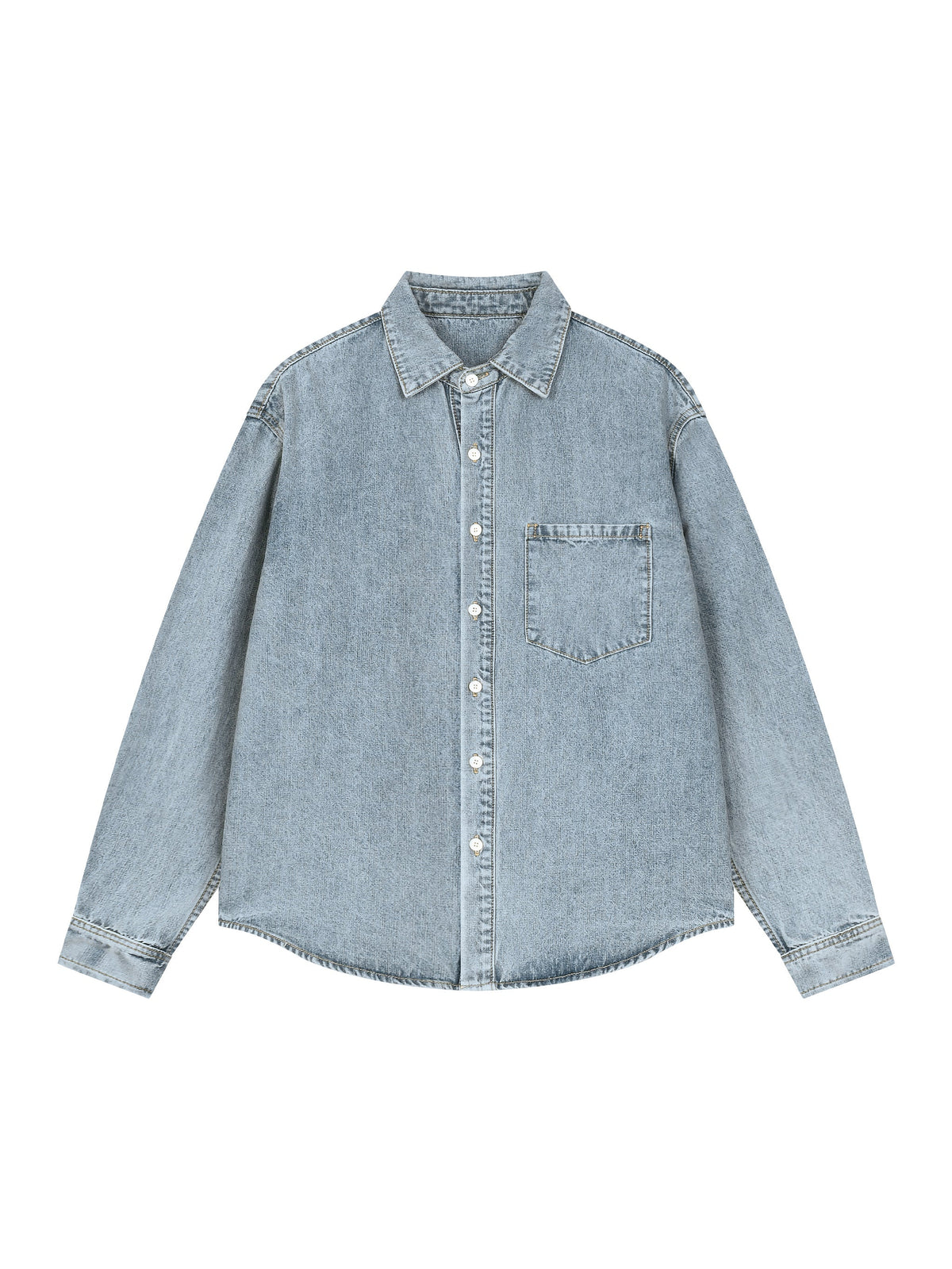 Unisex Vintage Wash Denim Shirt