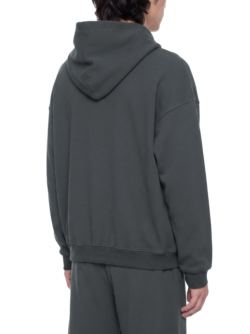 Unisex Waffle Boxy Full-Zip Hoodie
