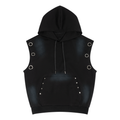 Vintage-Wash Sun-Fade Sleeveless Hoodie