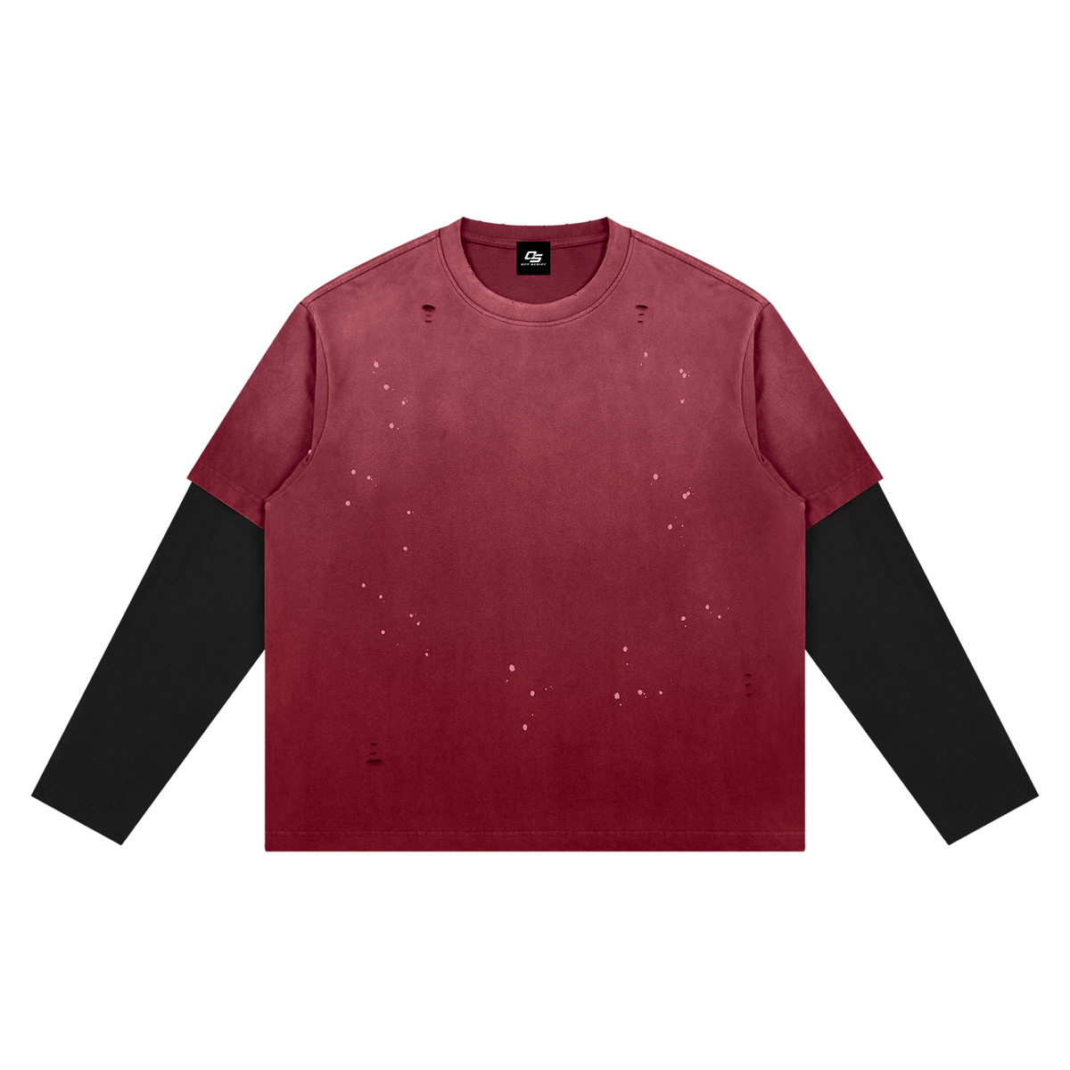 Unisex Vintage Wash Distressed Layer T-Shirt