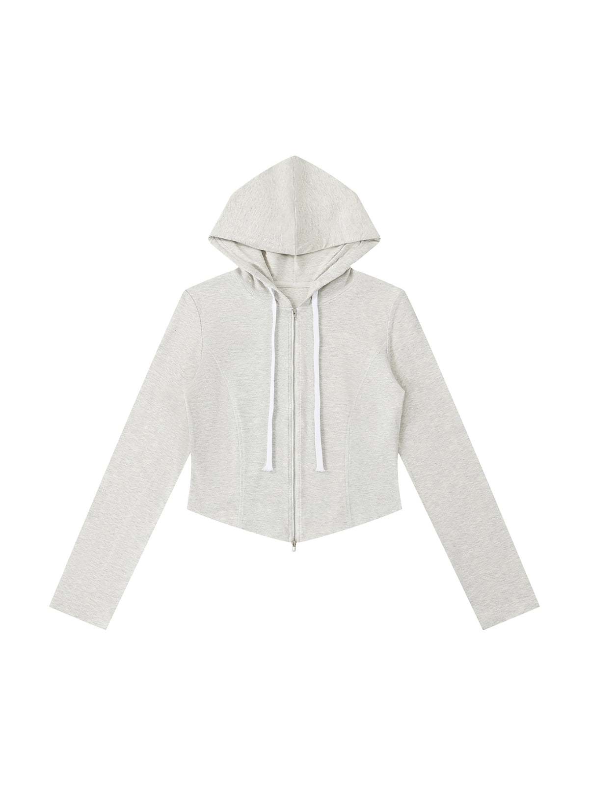 Women's Slim Cropped Full Zip Hoodie