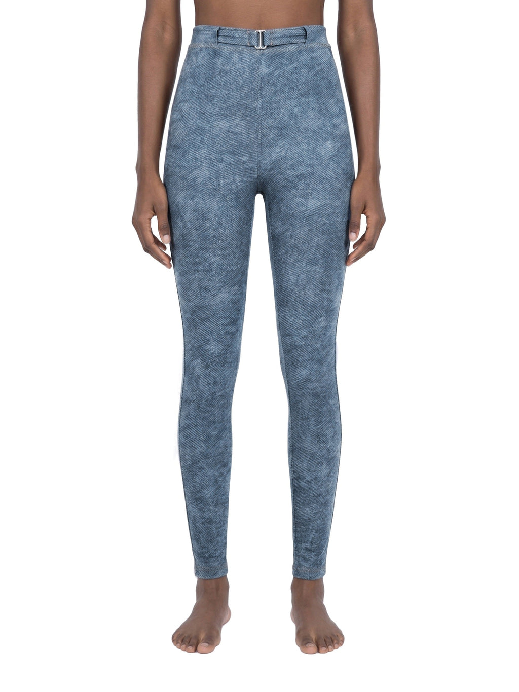 Women's Faux Denim Zip-Fly Leggings