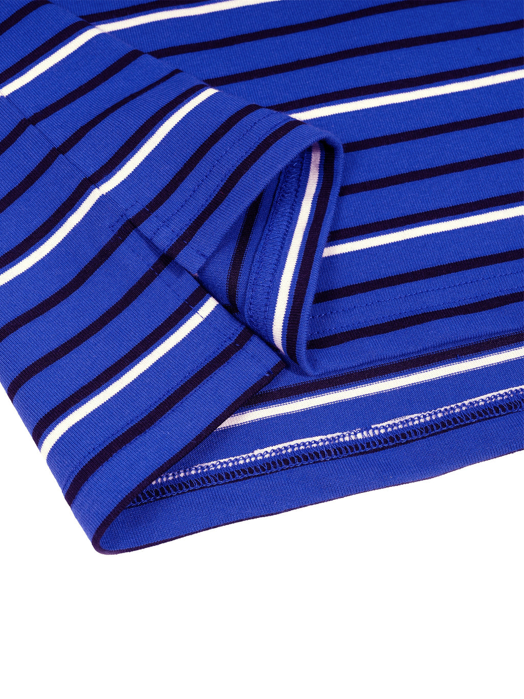 Unisex Striped Boxy Collared Polo Shirt