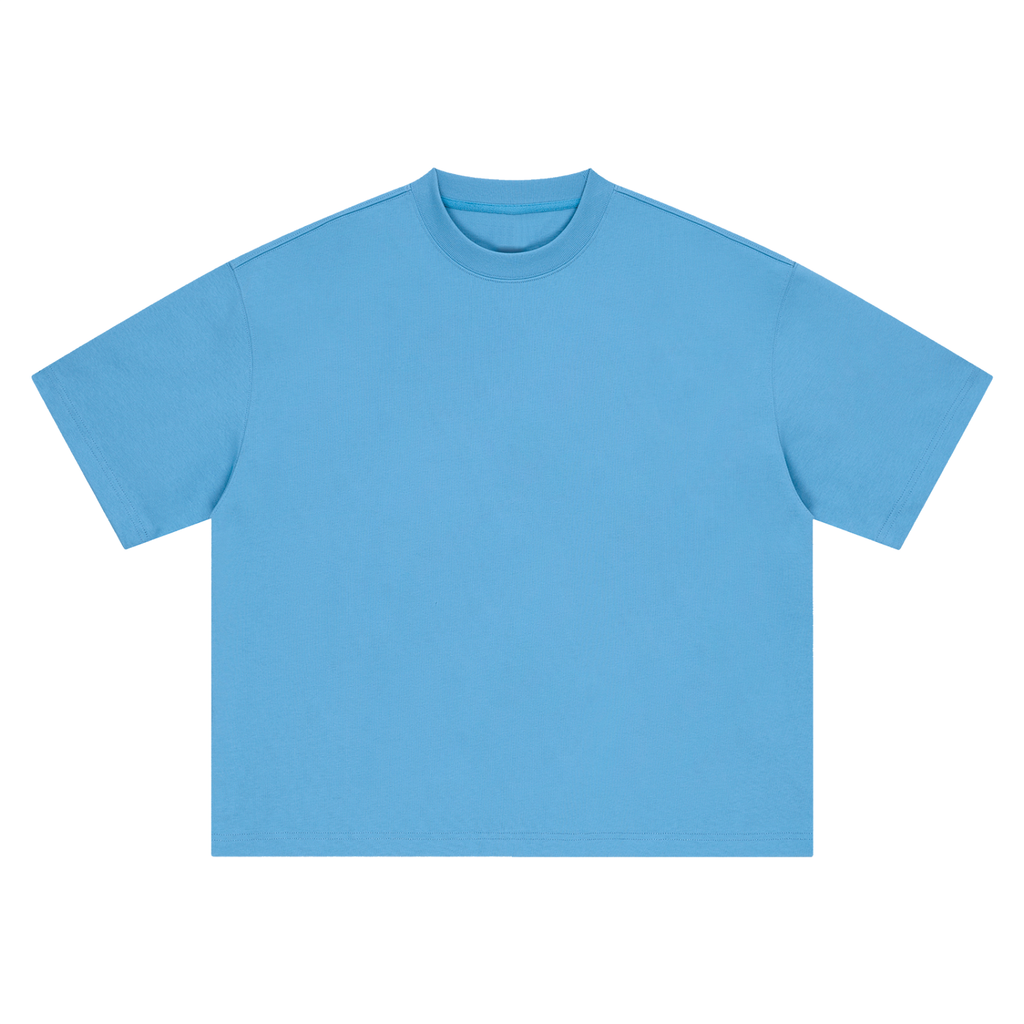 Sky Blue Unisex Boxy Oversized T-Shirt front view