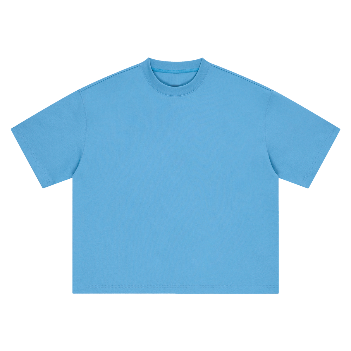 Sky Blue Unisex Boxy Oversized T-Shirt front view