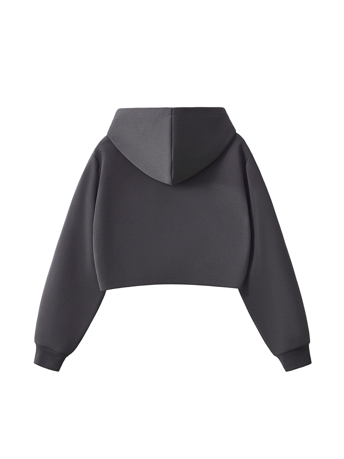 Essential Cropped Zip-Up Hoodie