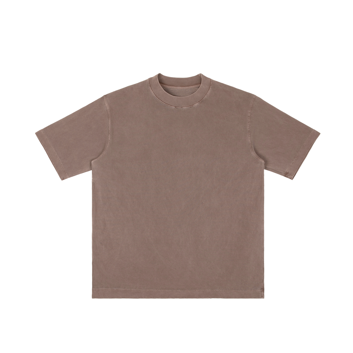 Coffee Unisex Vintage-Wash Drop-Shoulder T-Shirt front view