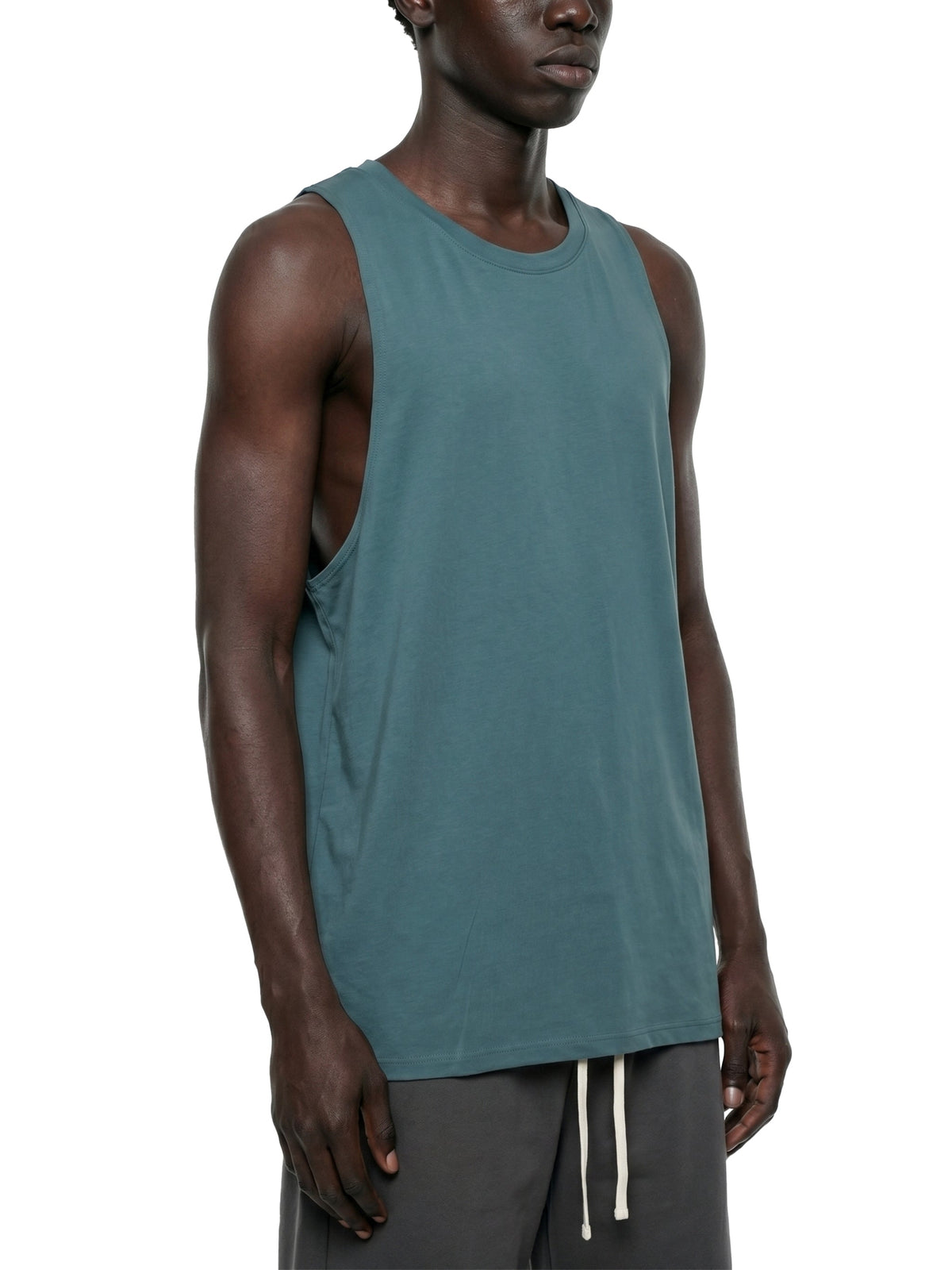 Men's Solid Colour Crewneck Tank Top