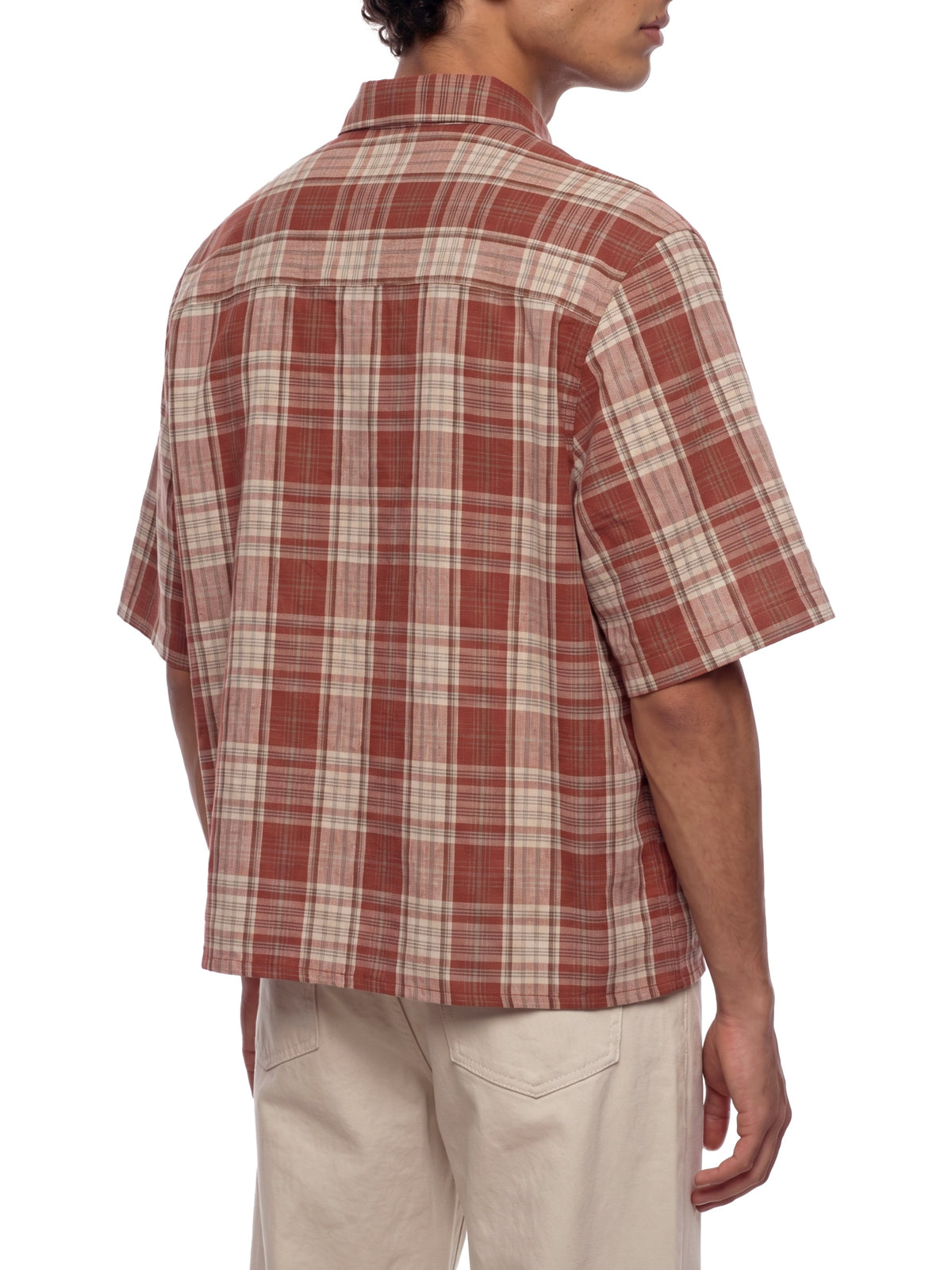 Unisex Plaid Boxy Short Sleeve Shirt