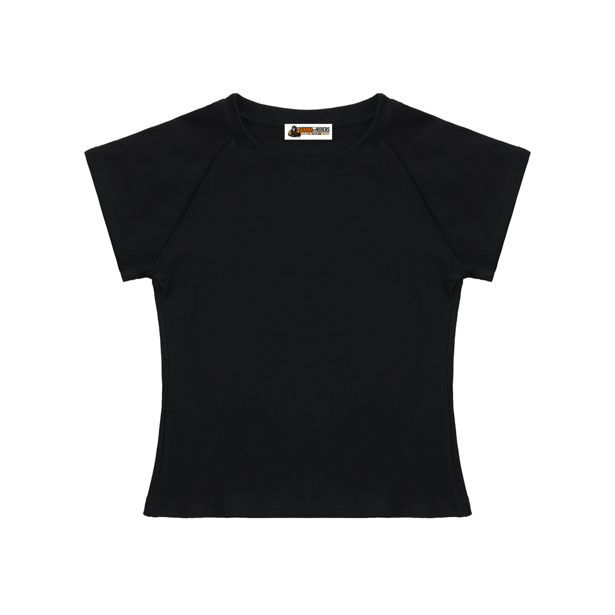 Solid Color Raglan Sleeve Crop Top