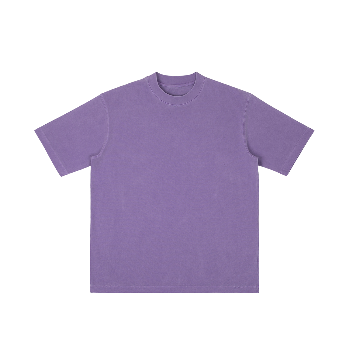 Purple Unisex Vintage-Wash Drop-Shoulder T-Shirt front view