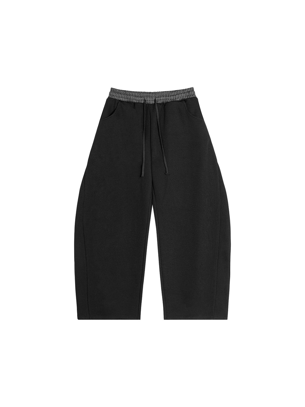Plaid Waistband Barrel Sweatpants