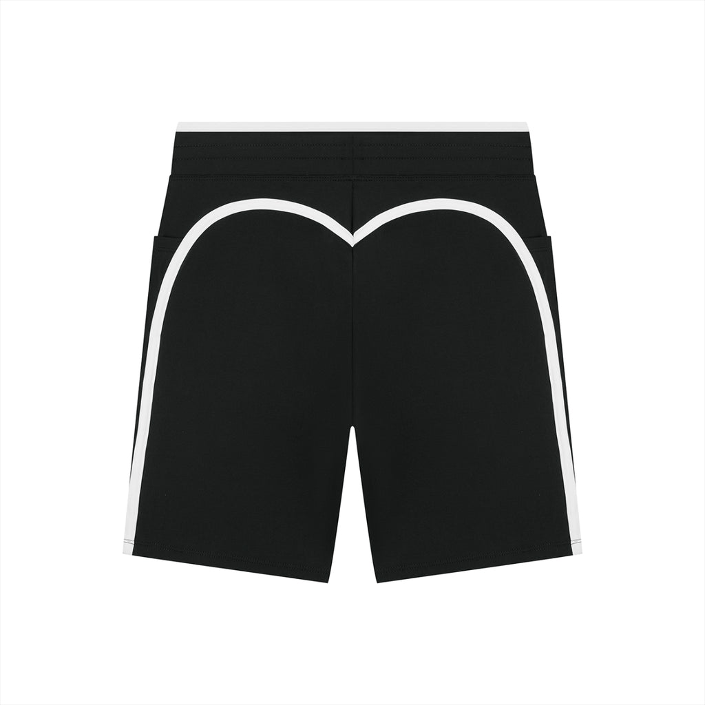 Off Script Women’s High-Rise Contrast-Trim Yoga Shorts