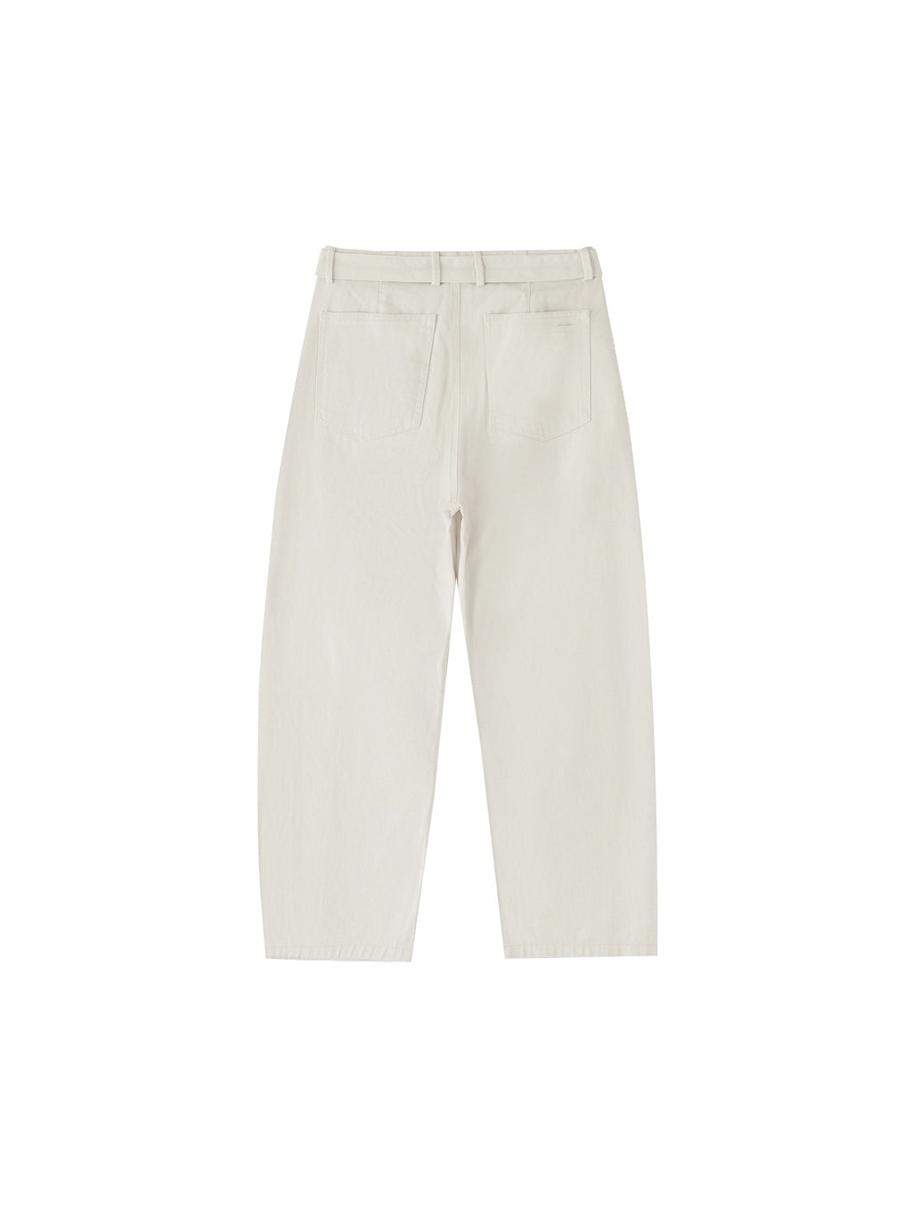 Belted Barrel-leg Chino Pants