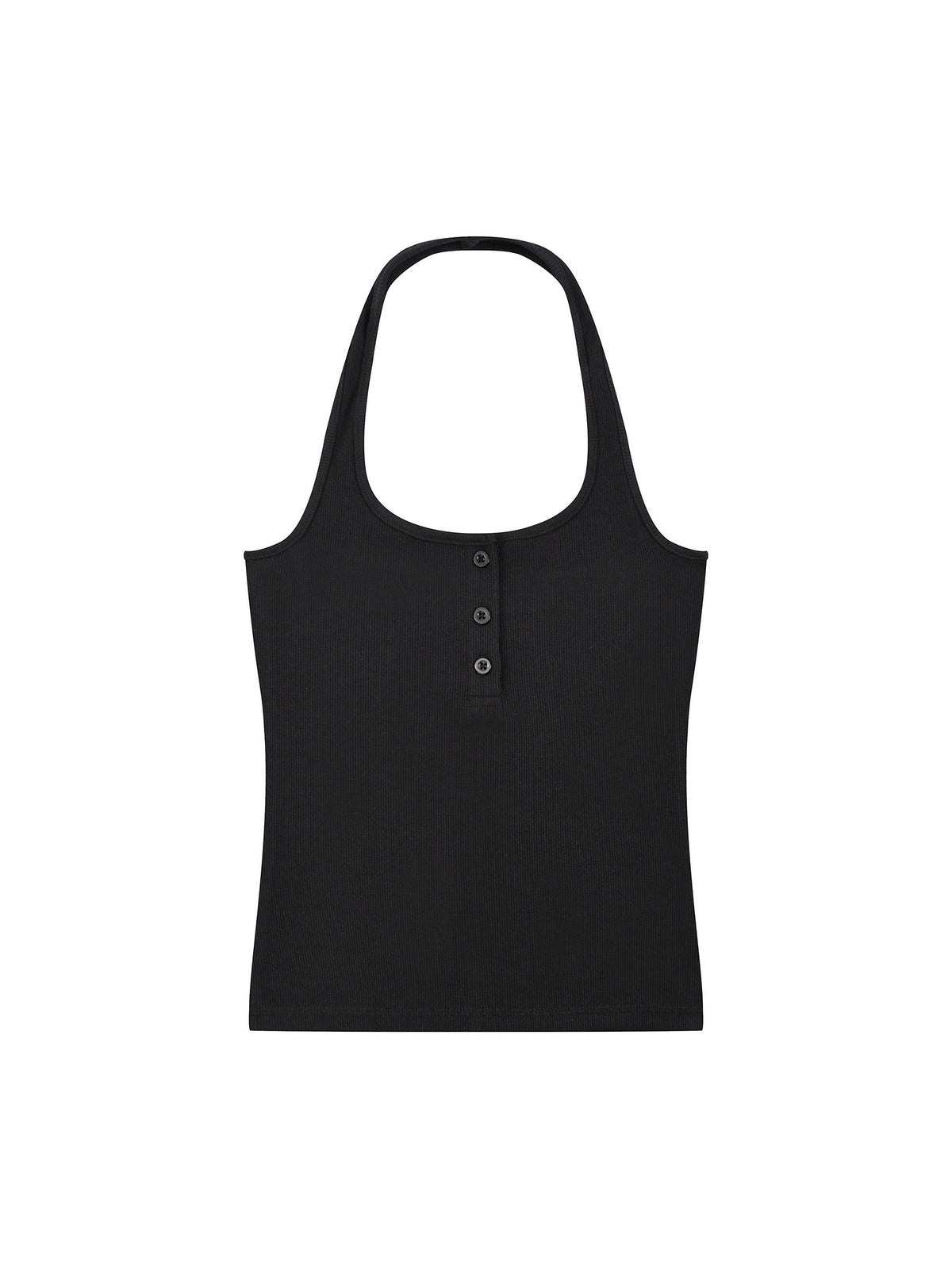 Women's Ribbed Henley Tank Top