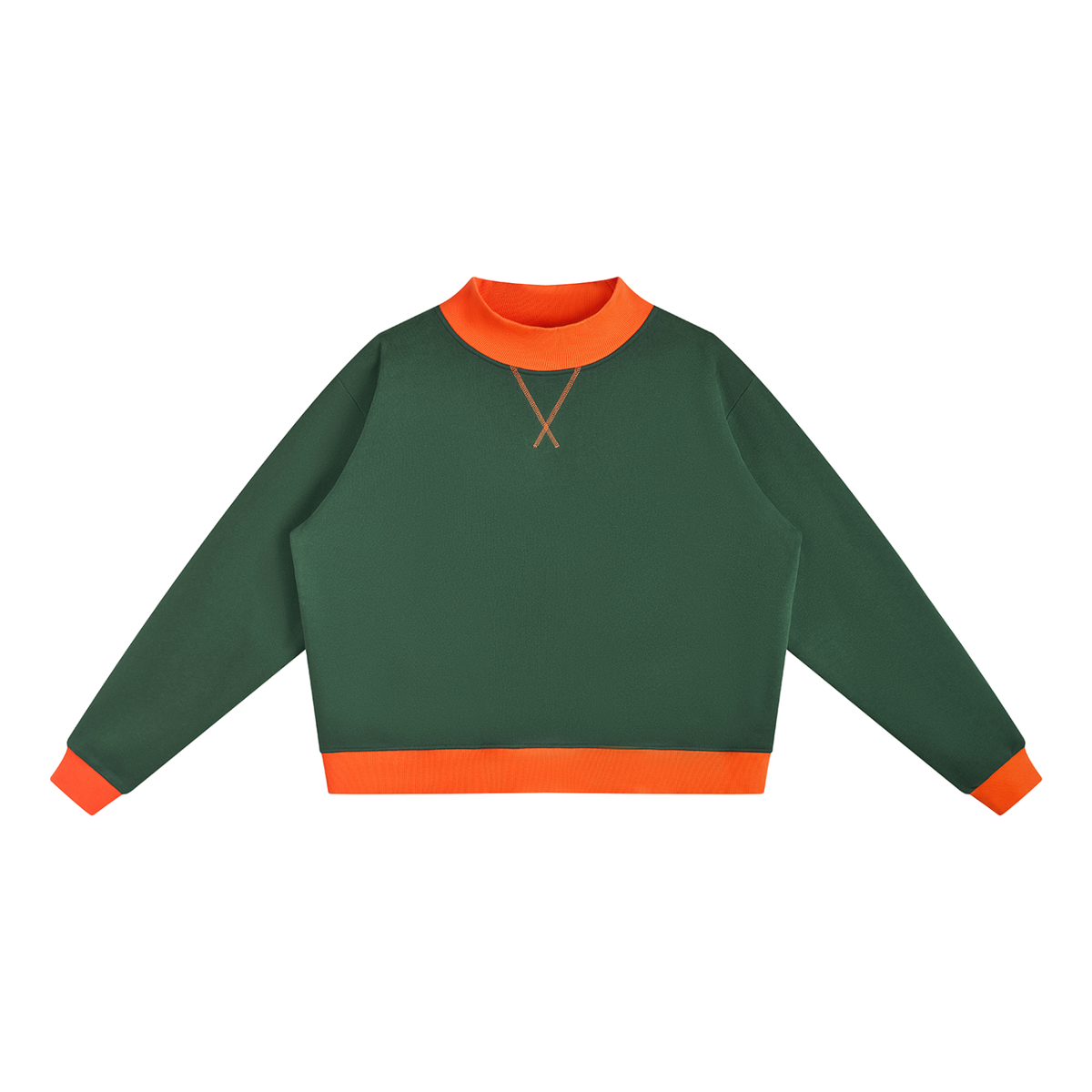 Women’s Mock Neck Crewneck Sweatshirt