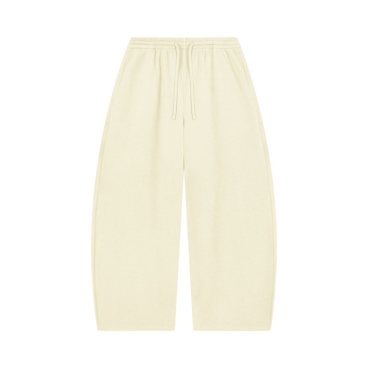 Unisex Waffle Barrel Leg Pants