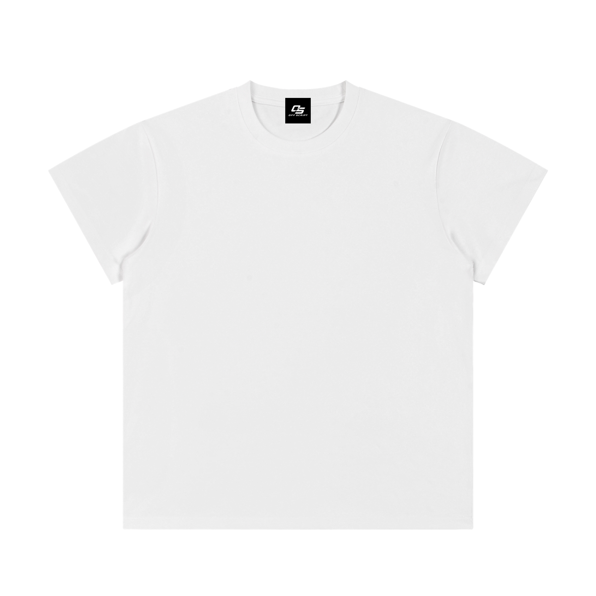 White Unisex Regular Fit Crewneck T-Shirt front view