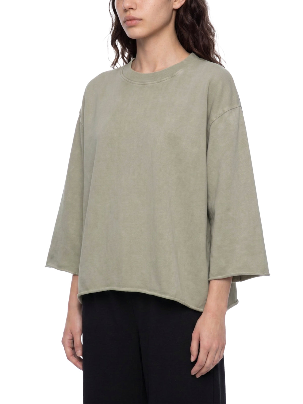 Unisex Mineral Wash Raw Hem Boxy T-Shirt