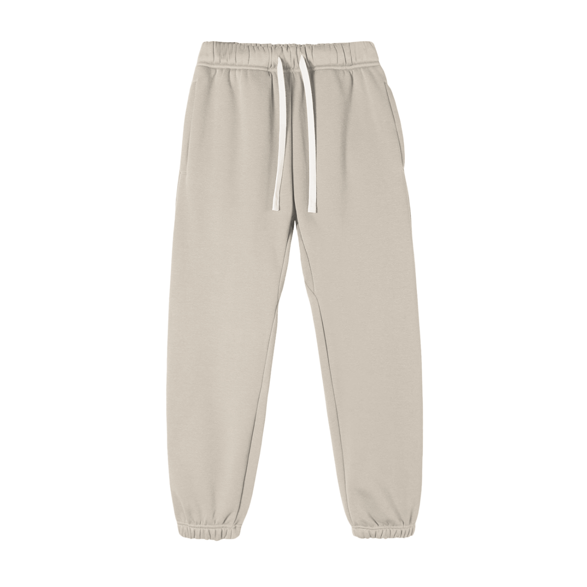 Unisex Essential Fleece Sweatpants – Oat Grey front view