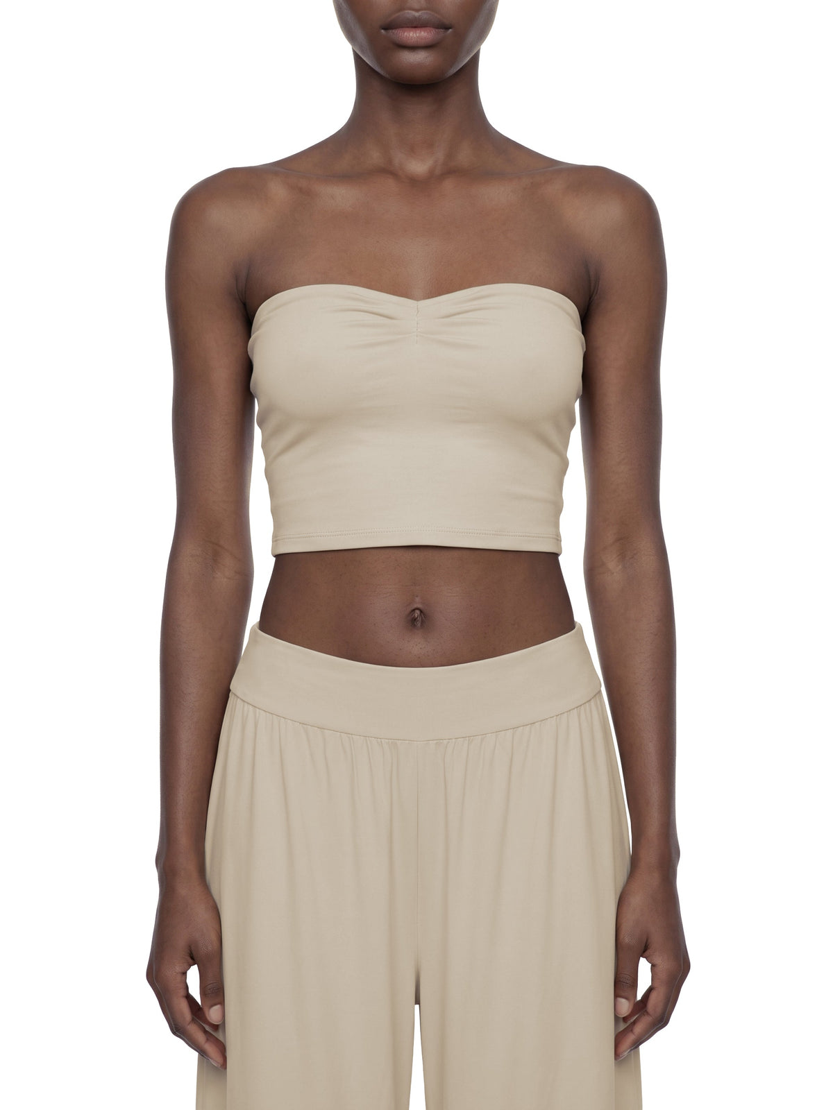 Women's Ruched Cropped Tube Top