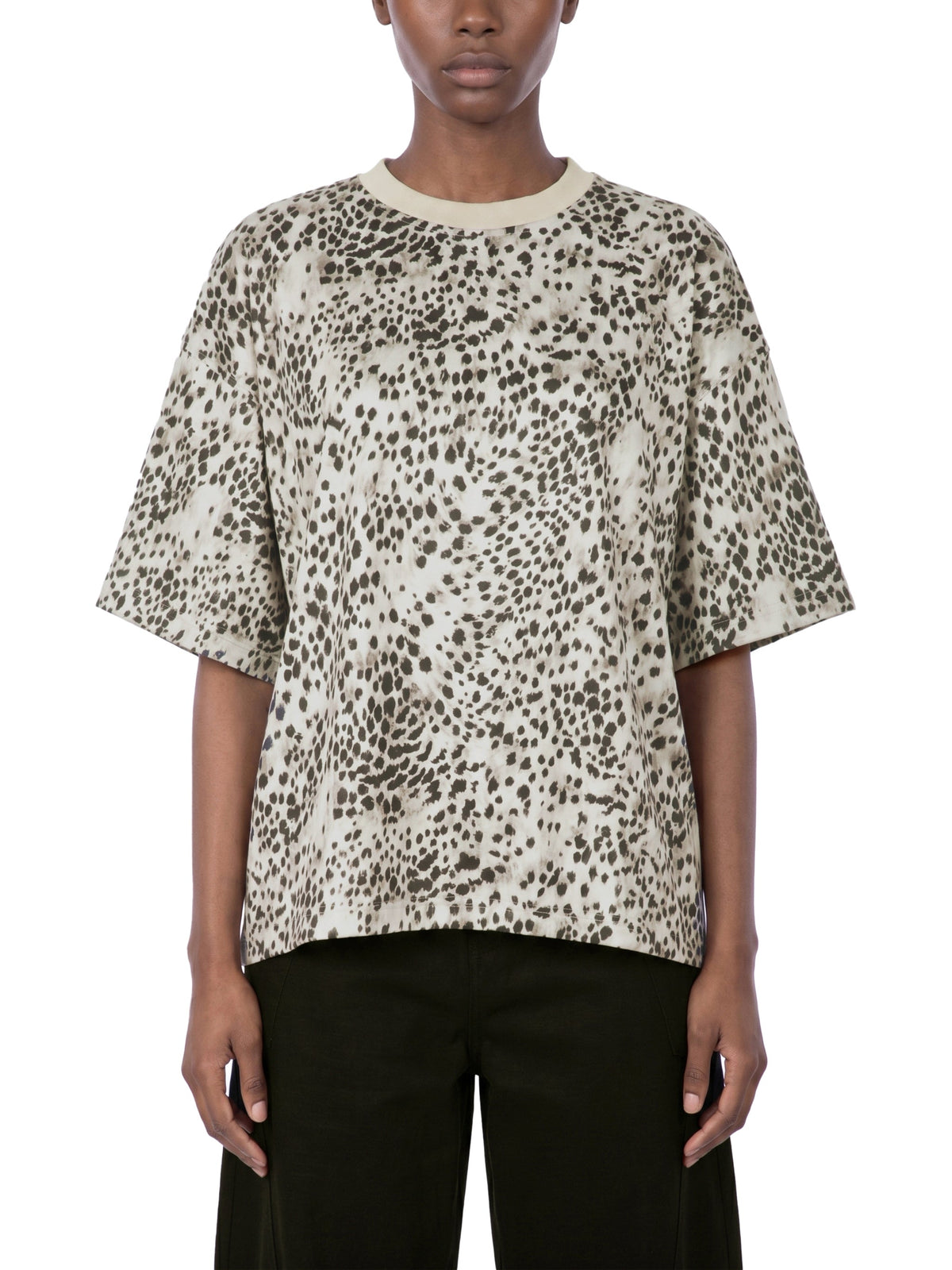 Unisex Leopard Print Boxy T-Shirt