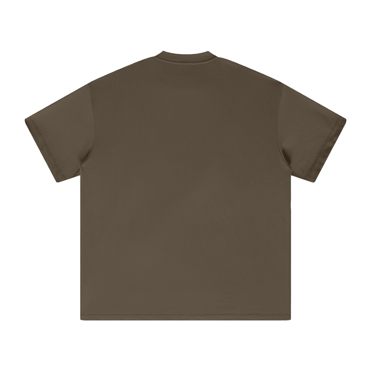 Unisex heavyweight Earth Tone T-shirt in Brown – back product view