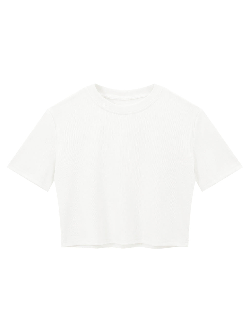 Women's Slim Ribbed Crop T-Shirt