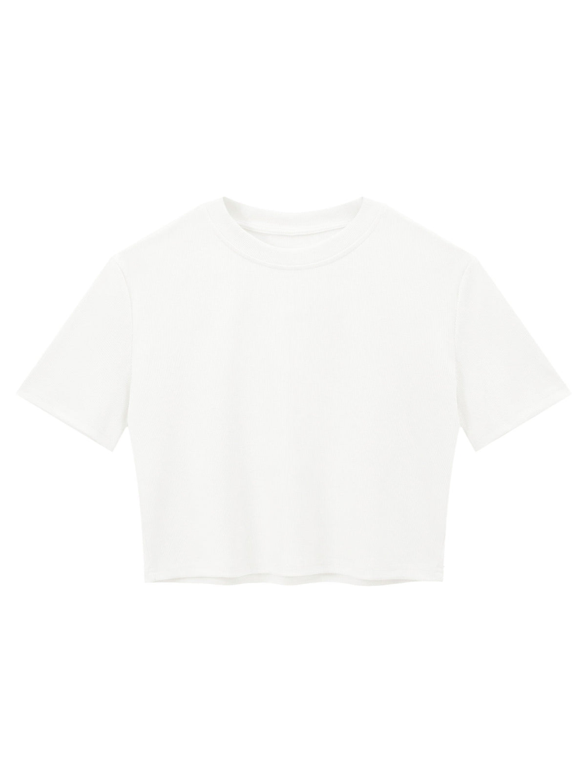 Women's Slim Ribbed Crop T-Shirt