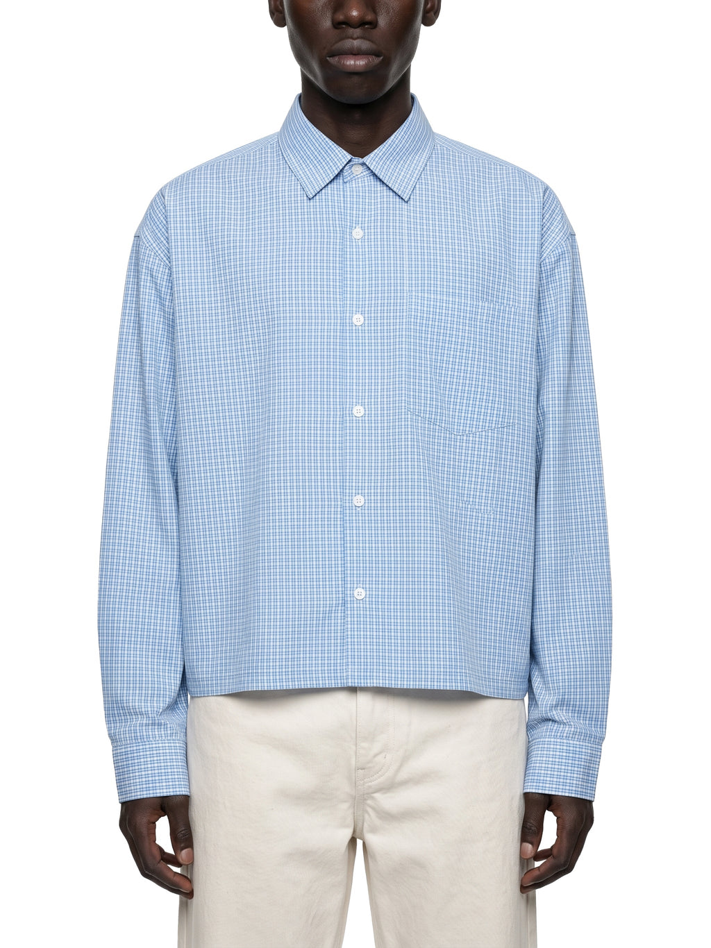 Unisex Boxy Plaid Long Sleeve Shirt