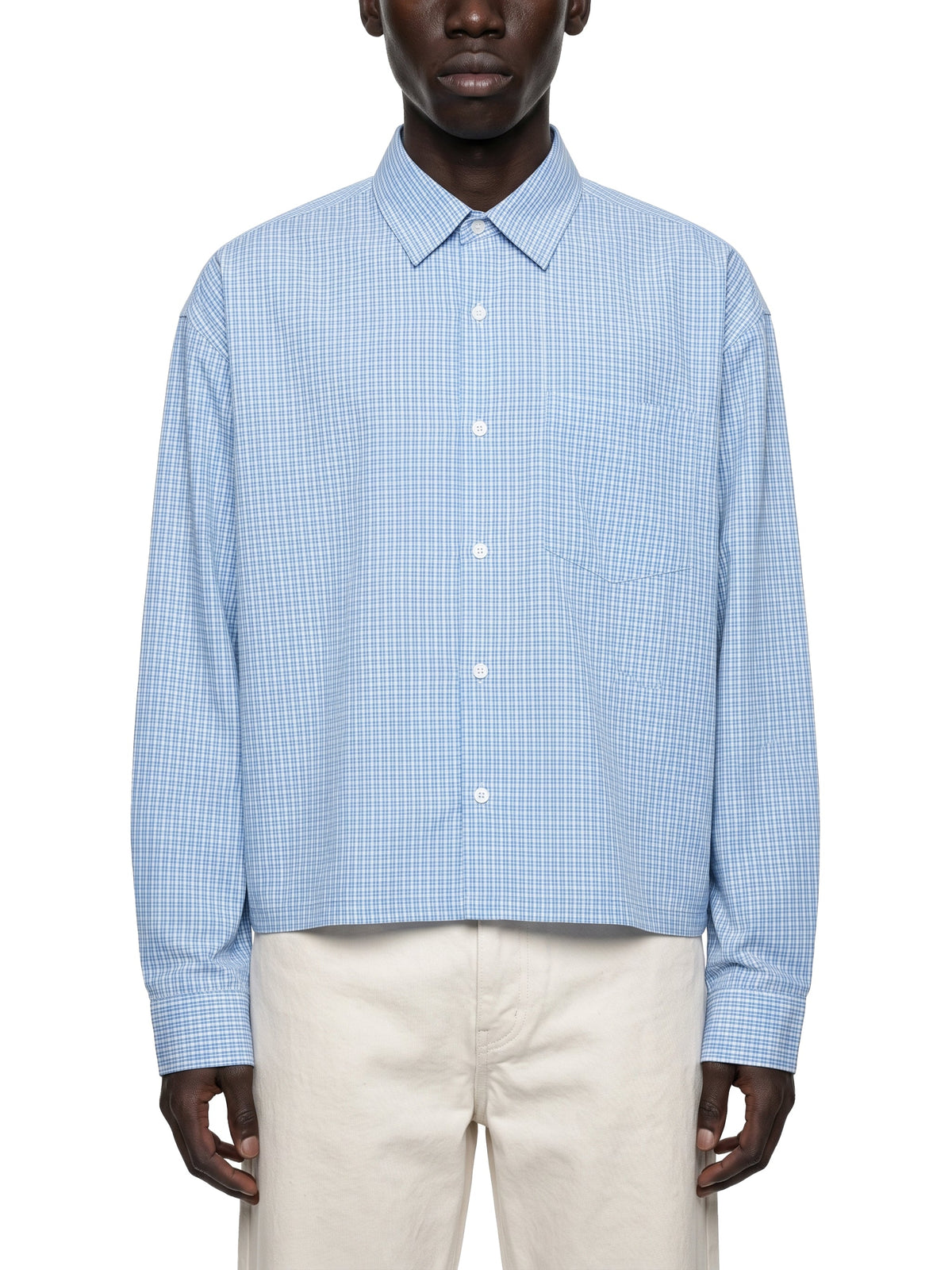 Unisex Boxy Plaid Long Sleeve Shirt