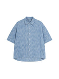 Unisex Boxy Vintage Wash Denim Shirt