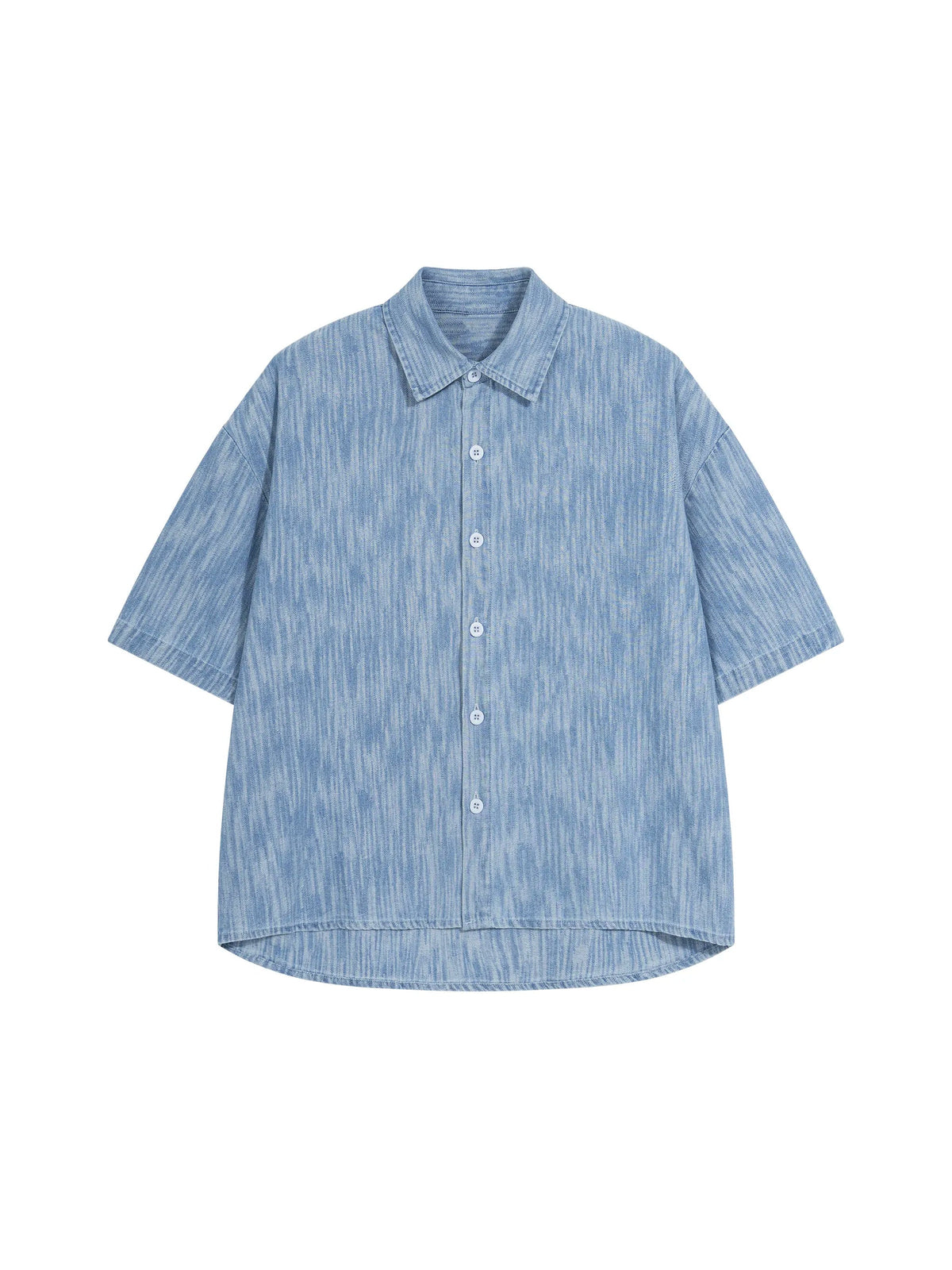 Unisex Boxy Vintage Wash Denim Shirt